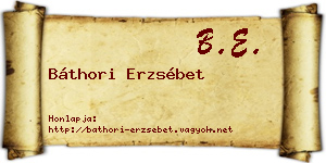 Báthori Erzsébet névjegykártya